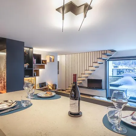 Duplex Avec Sauna Et Vue Mont Blanc Au Centre De Chamonix