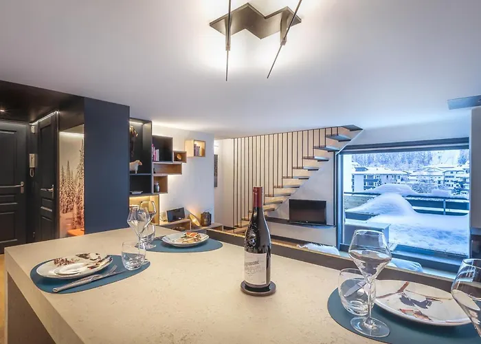 Duplex Avec Sauna Et Vue Mont Blanc Au Centre De Chamonix