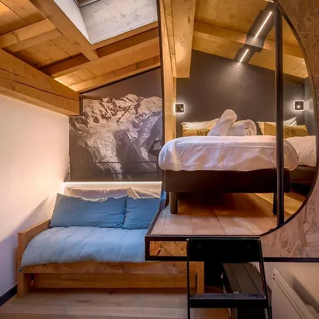 アパート Duplex Avec Sauna Et Vue Mont Blanc Au Centre De Chamonix シャモニー